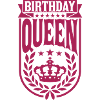 Crown Birthday Queen Logo