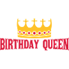 Birthday Queen Party Logo