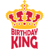 Birthday King Party Logo