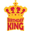Birthday King Party Logo