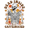 Vintage Floral Skeleton - Caffeinated