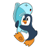 Penguin with fish
