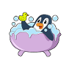 Penguin Bathing Bathtub