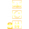 Eid Mubarak skjorte, halvmåne og stjernemoske