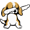 Dabbing-Beagle-Tab Hund Geschenk Retro