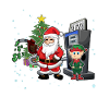 Weihnachten 2022 Hohe Benzinpreise, lustiges Weihnachtsmann-Meme