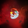 Christmas mouse on the moon