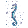 Motif mignon hippocampe