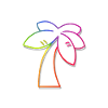 Rainbow Palm Tree