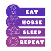 Manger Cheval Dormir Répéter