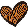 Heart Tiger Print Pattern