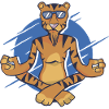 Funny Cute Tiger Doing Yoga
