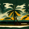 Cabane jamaïcaine sur la plage