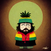 Rastafarian style cartoon