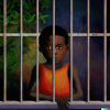 black child in prison