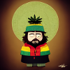Rastafarian style cartoon