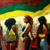 femmes à un conert reggae