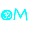 Om Chakra blau