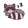 Raccoon Sleeping Lazy Pajama Raccoon