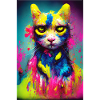 Katze Neonfarben