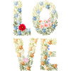 LOVE Floral Letters
