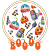BOOO Halloween Circle