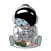 Astronaut Food Cartoon Sushi