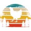 Retro Sun and Chicken -