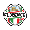 Firenze Italien Flag Badge Rejse Souvenir Frimærke