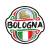 Bolonia Włochy Flaga Odznaka Travel Souvenir Stamp