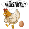Huhn Ei Frühstück Fun