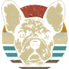 Français Bulldog Frenchi Bulldog rétro