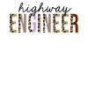 Highway Engineer Leopard Print Funny