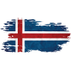 Iceland - National Flag, Brush Effect