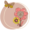 Country flower and butterfly.