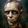 Grand-père zombie pourri