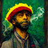 Rastafaria Smoke Weed Painting