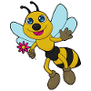Bee with flower