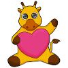Giraffe with heart