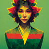 Ganja Girl Painting