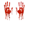 Halloween bloody hands