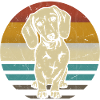 Dachshund dog retro