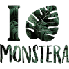 Monstera Green Motif Window Leaf Gift