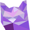 Cat low poly pink