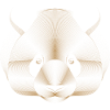 Gold dotted bear head