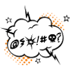 Grumble - Angry - white background