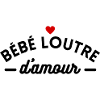 bébé loutre d'amour coeur
