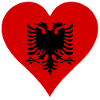 Albania Flag Heart Long
