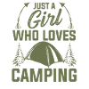 girl loves camping