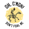 Halloween Cowboy Skeleton Foal Riding